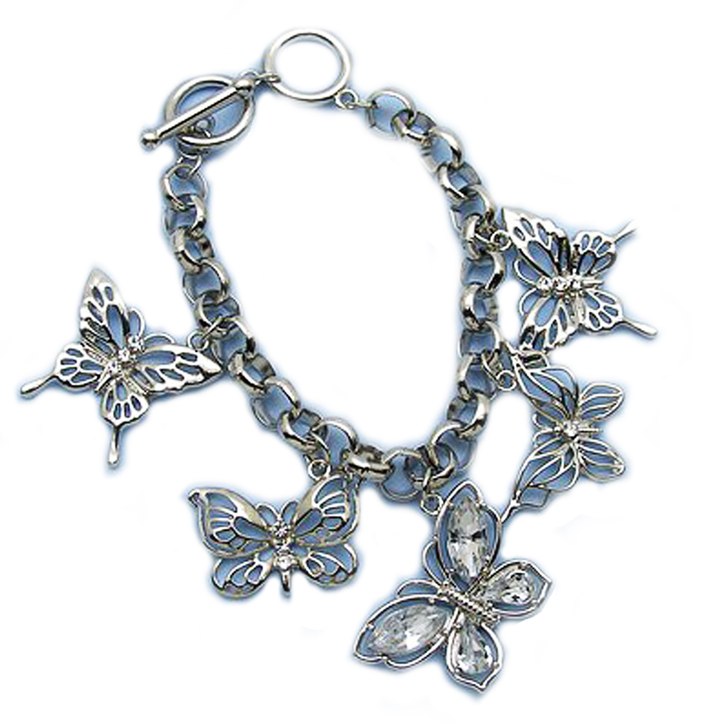 Bracelet Créateur \'Sissi\' blanc - 35x20 mm - [G9486]
