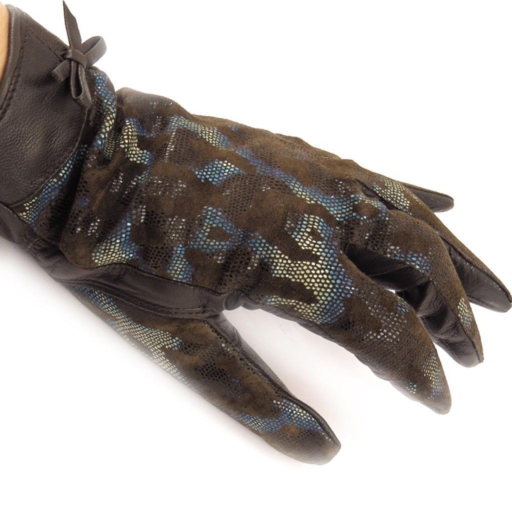 Gants femme cuir \'Scarlett\' marron - taille unique - [K7599]