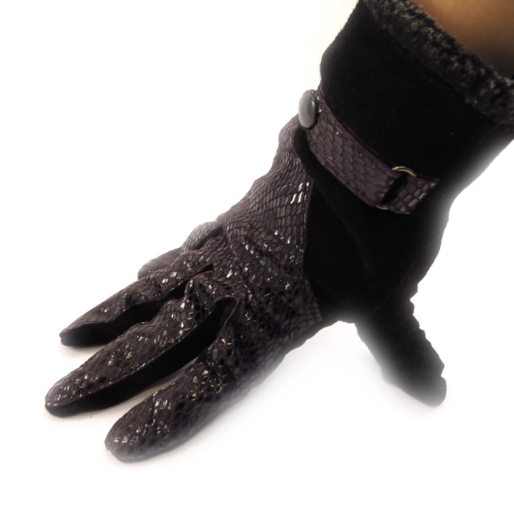 Gants femme cuir \'Clothilde\' noir - taille unique - [K7607]