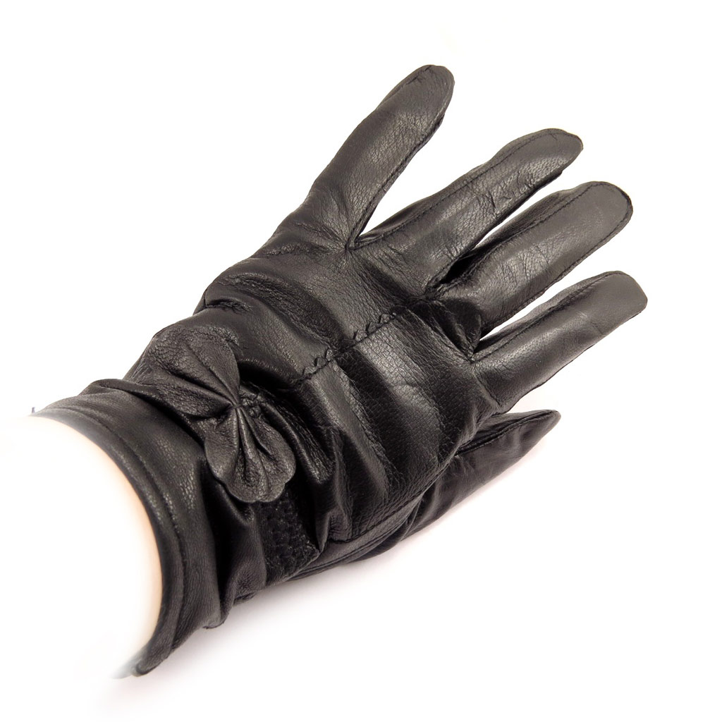 Gants femme cuir \'Clothilde\' noir - taille unique - [L0535]