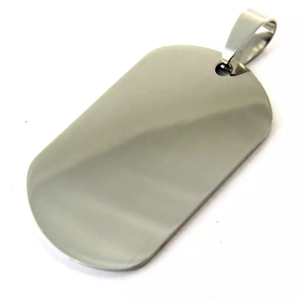 les trésors de lily Pendentif 'Plaque Américaine' Acier 35x24 mm [N6341]