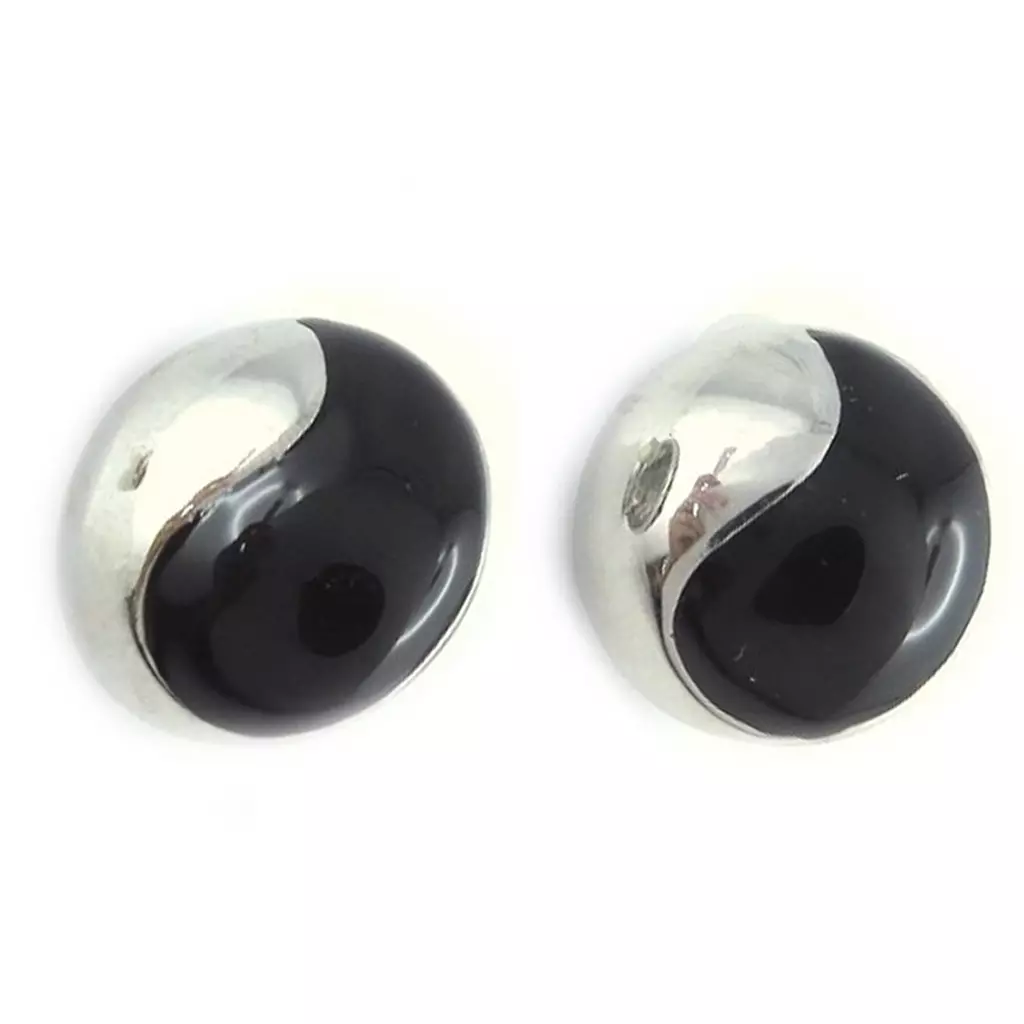 les trésors de lily Clips Créateur 'Scarlett' noir argenté 20 mm [R8007]