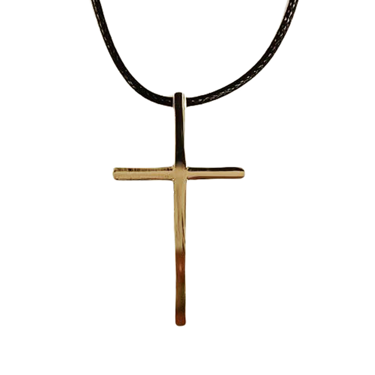 Collier gothique \'Croix\' argenté - 40x23 mm - [R8084]