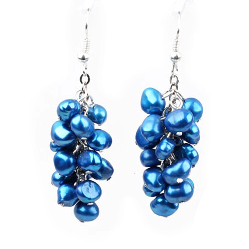 Boucles créateur \'Mineralia\' bleu - [K1086]