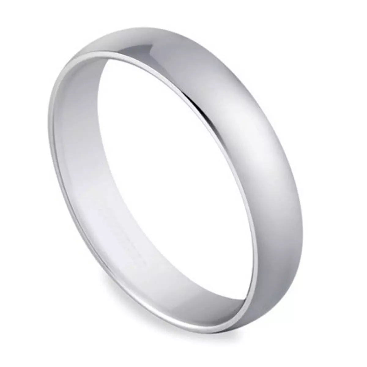 les trésors de lily Bague acier 'Demi Jonc' chrome 6 mm [K7402]