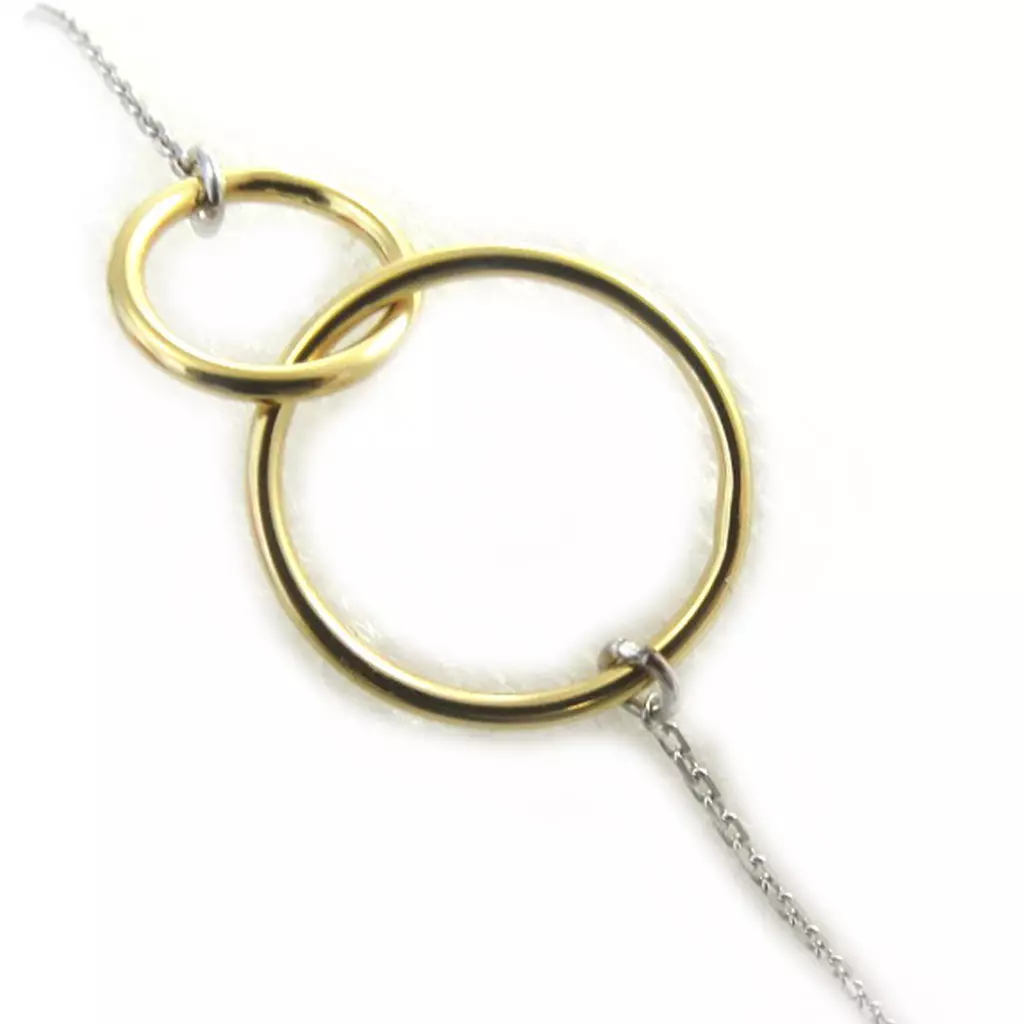 les trésors de lily Bracelet Argent 'Chorégraphie' (rhodié) plaqué or 18x15 mm [N2842]