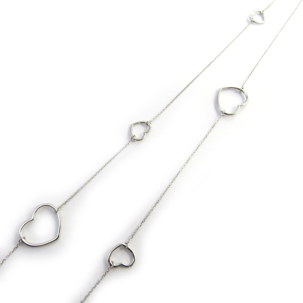 Collier Argent \'Love\' argenté (rhodié) - 80 cm, 19x16 mm - [N2872]