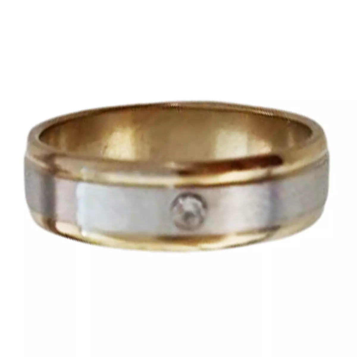 les trésors de lily Bague acier 'Peaceful' argenté doré 5 mm [R8252]