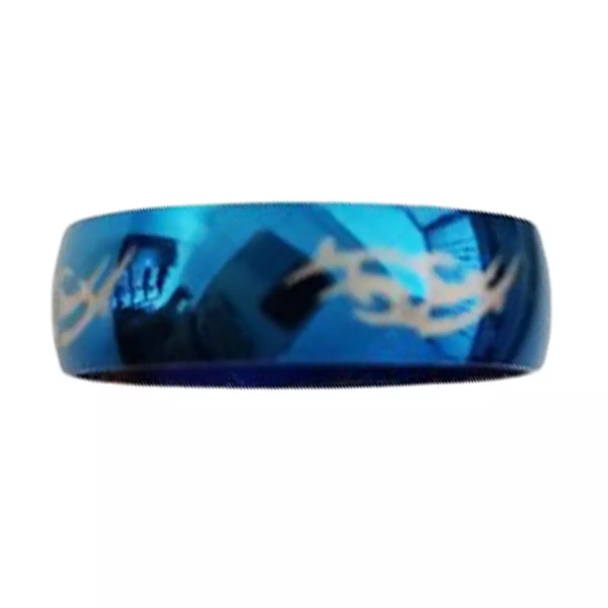 les trésors de lily Bague acier 'Peaceful' bleu (tribal) 6 mm [R8272]