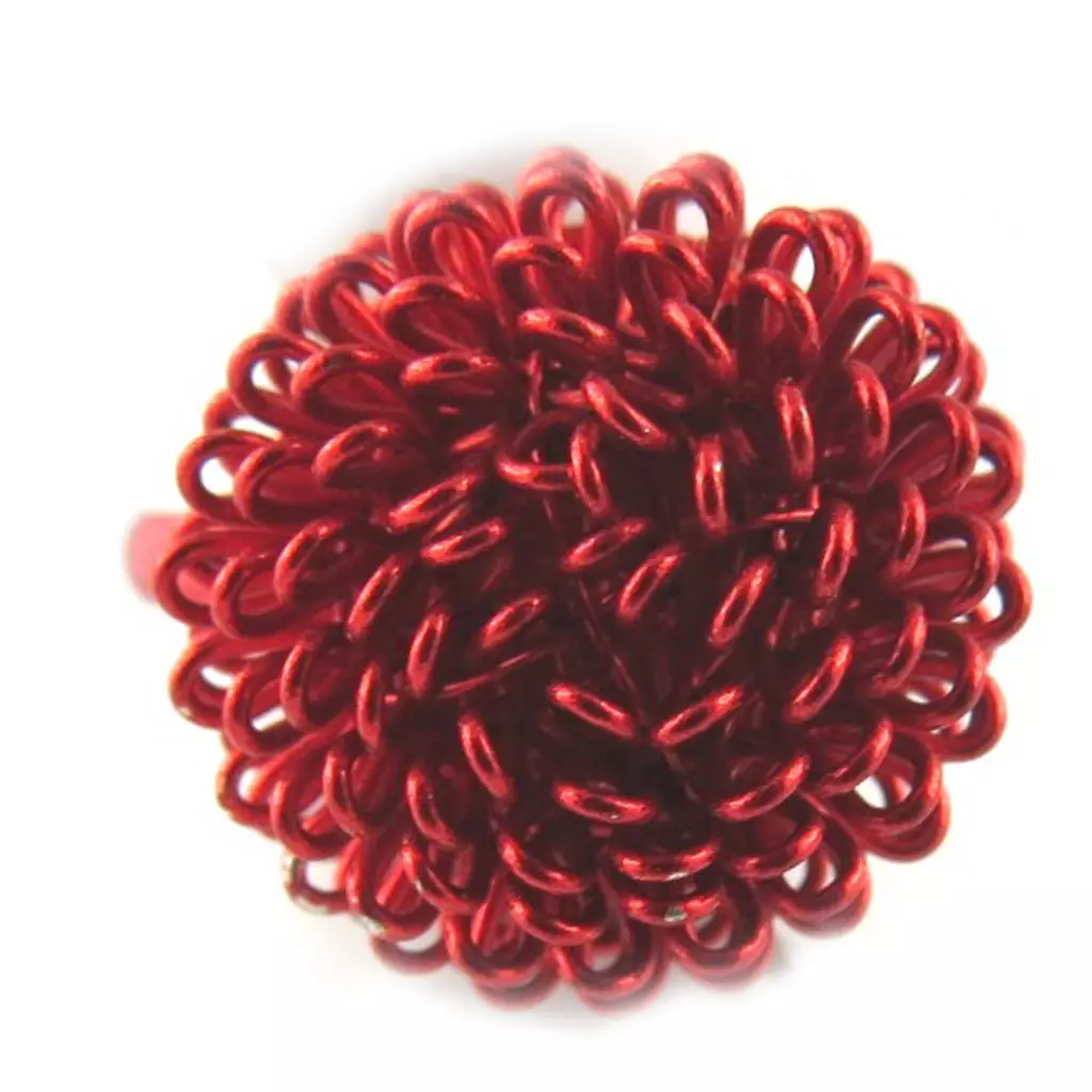 les trésors de lily Bague ajustable 'Scarlett' rouge 15 mm [R8285]