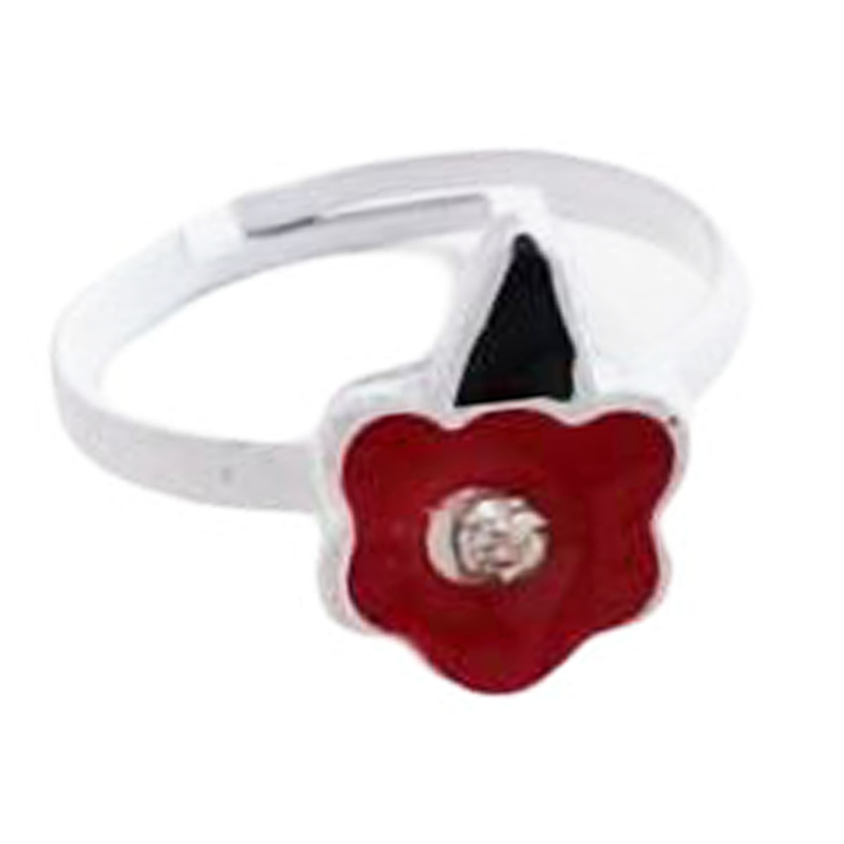 Bague enfant \'Le Monde de Coralie\' rouge - 12x8 mm - [R8400]