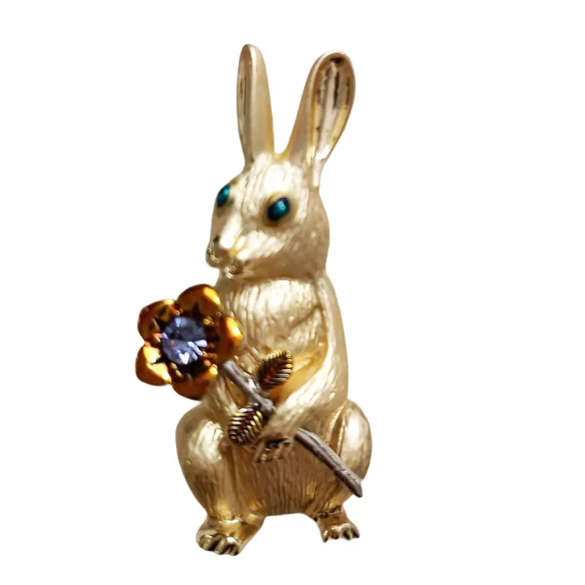 les trésors de lily Broche Créateur 'Lapin' doré 50x20 mm [R8522]