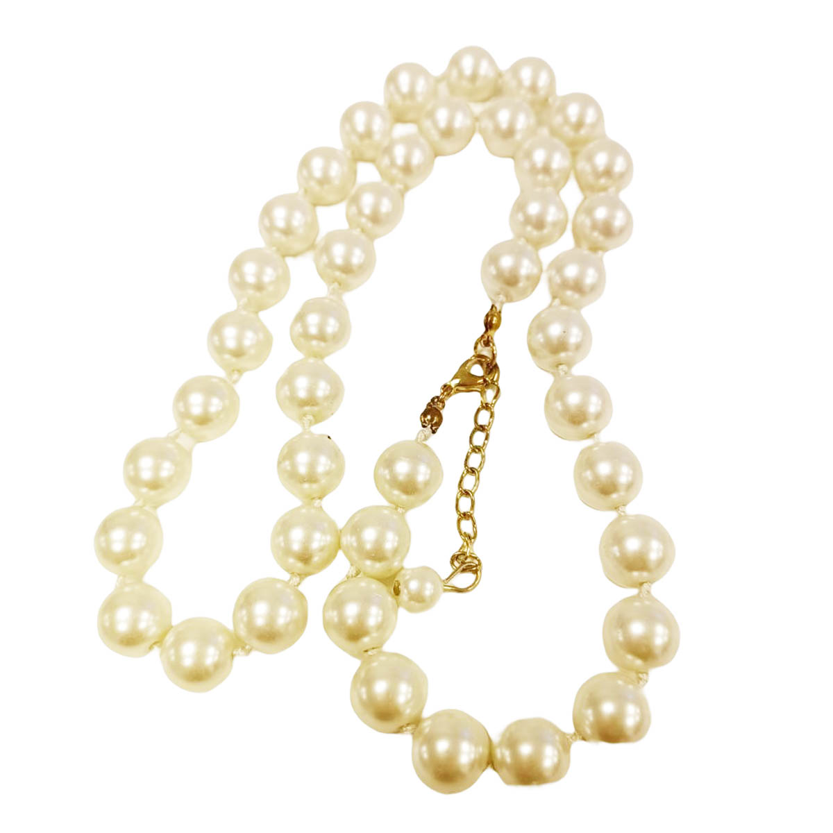 Collier \'Perla\' ivoire - 60 cm 12 mm - [J6079]