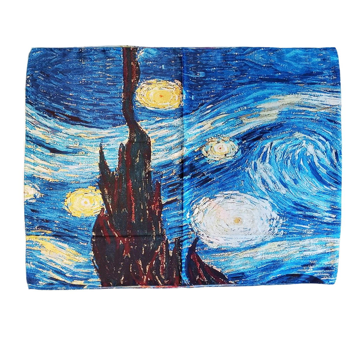 Foulard en soie \'Vincent Van Gogh\' Nuit Étoilée -  180x70 cm - [R8949]
