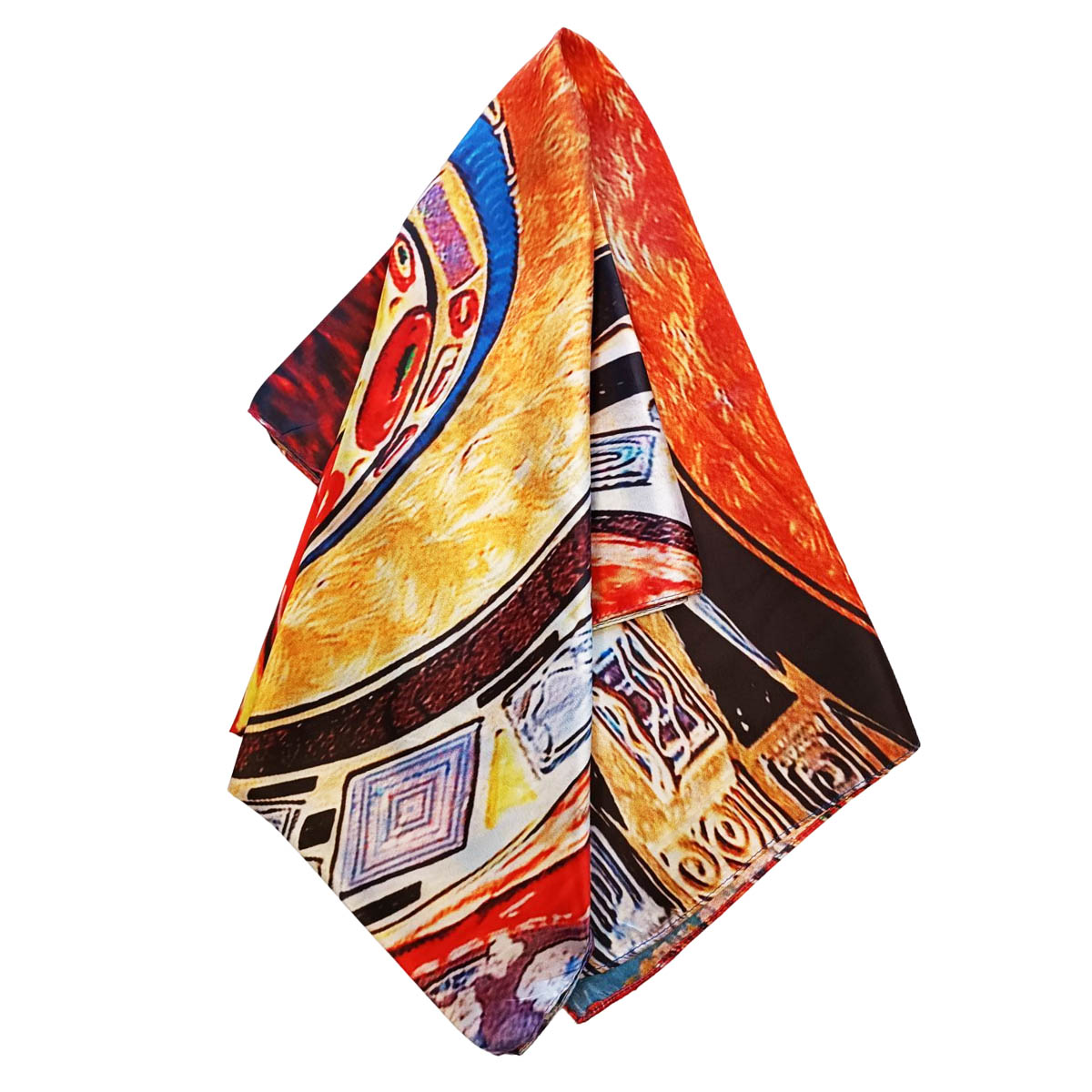 Foulard en soie \'Gustav Klimt\' Vortex -  180x70 cm - [R8956]