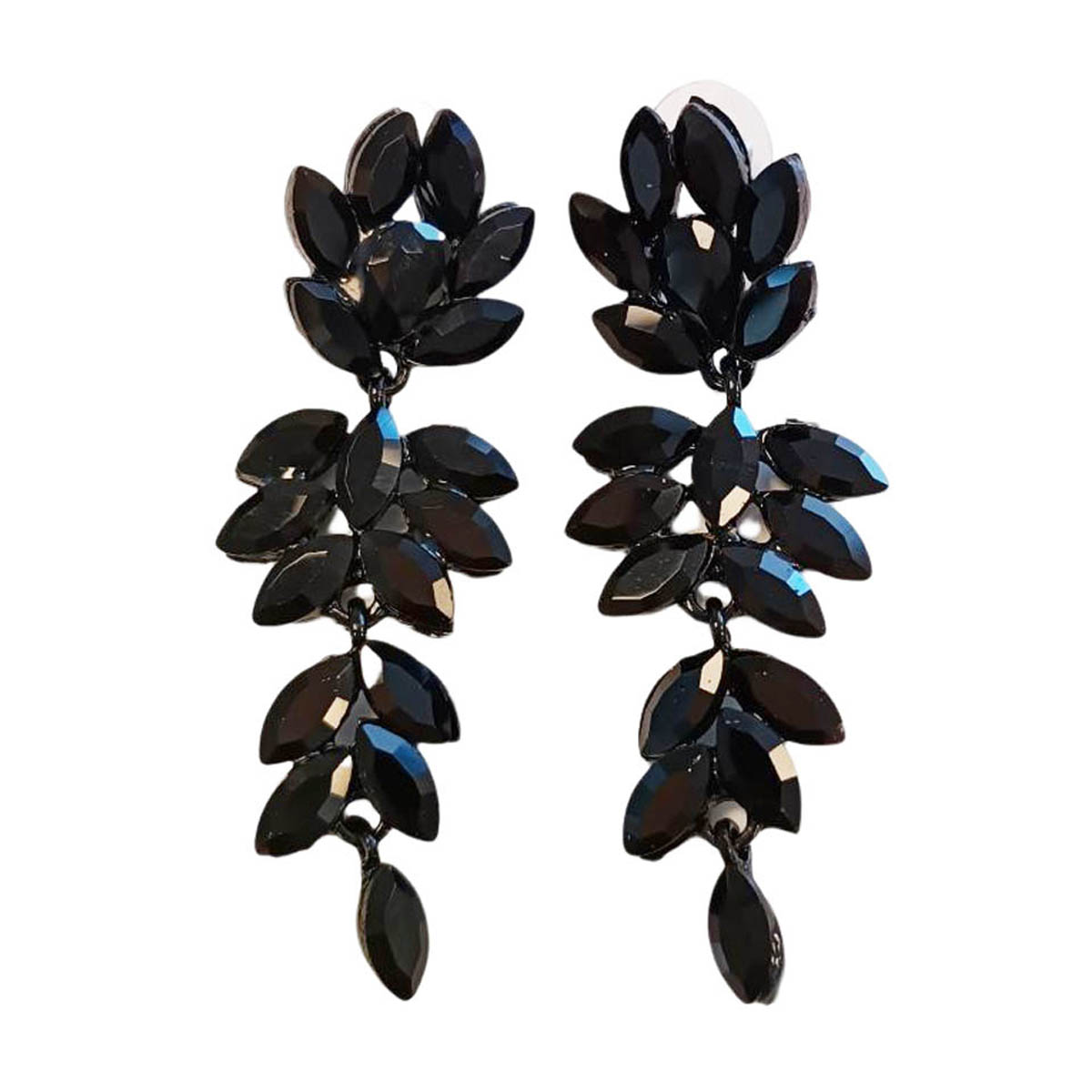 Boucles créateur \'Sissi\' noir - 70x20 mm - [R9008]