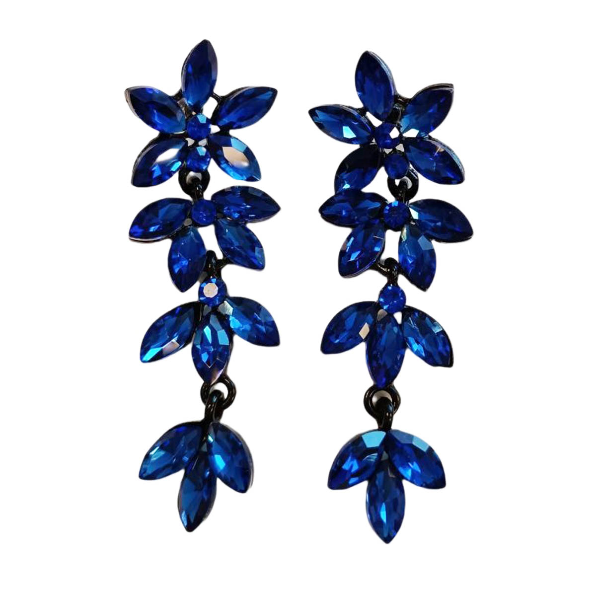 Boucles créateur \'Sissi\' bleu - 70x20 mm - [R9010]
