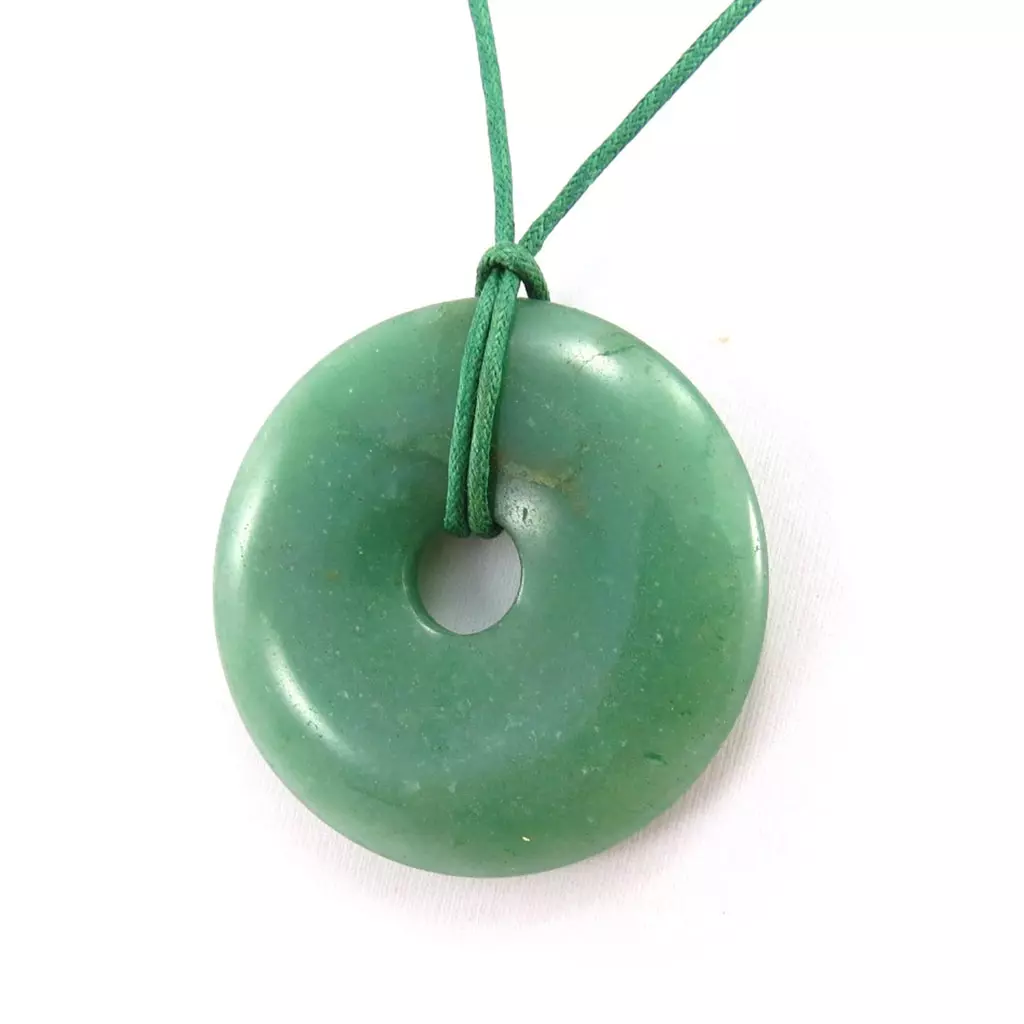 les trésors de lily Collier 'Minéralia' vert aventurine 5 cm [K3059]