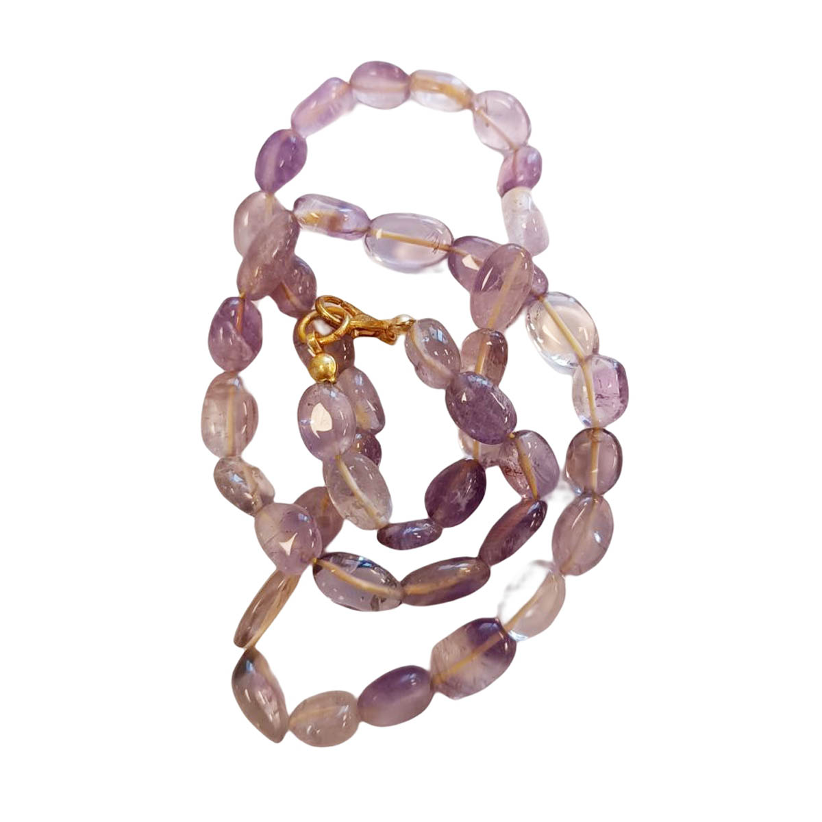 Collier artisanal \'Minéralia\' améthyste clair - 45 cm 7 mm - [R9055]
