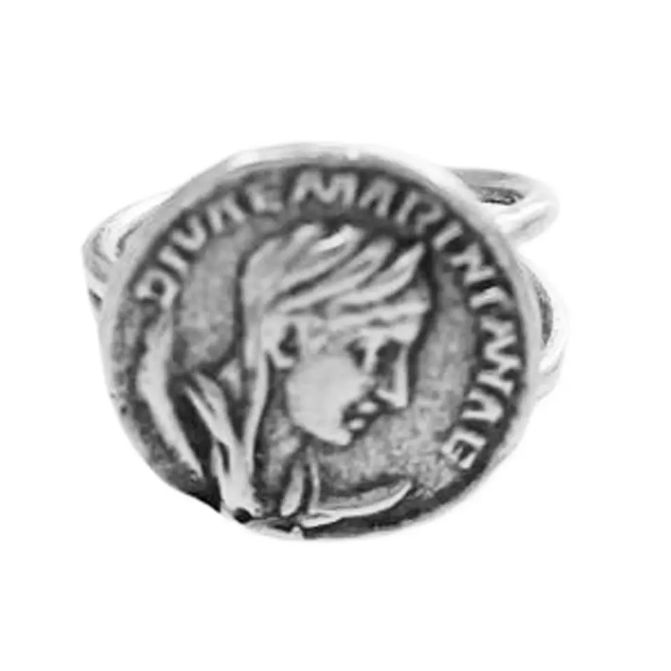 les trésors de lily Bague ajustable 'Grèce Antique' argenté 17 mm [R9066]