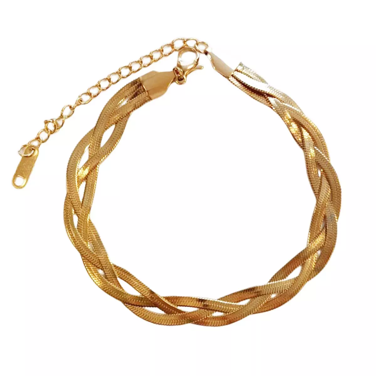 les trésors de lily Bracelet Acier 'Lianes Magiques' doré 7 mm [R9197]