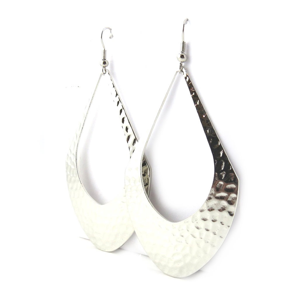 Boucles d\'oreilles \'Cléopatra\' argenté - 88x43 mm - [M9435]