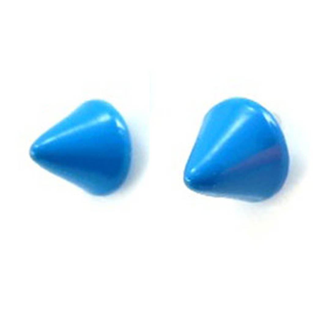 Boucles d\'oreilles \'Pointes\' bleu - 7 mm - [R9247]