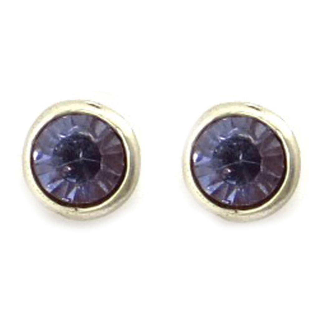 Boucles d\'oreilles \'Unique\' violet - 10 mm - [R9388]