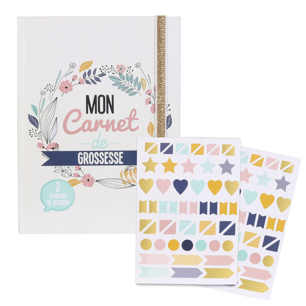 Carnet souvenir \'Mon Carnet de Grossesse\' multicolore - 22x16 - [A1794]