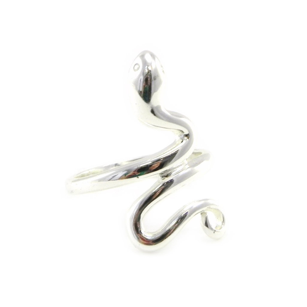 Bague Argent \'Serpent Mythique\' argenté - 23 mm - [B9774]