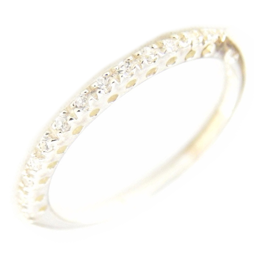 Alliance Argent \'Pour la Vie\' Blanc - 1 mm - [C7532]