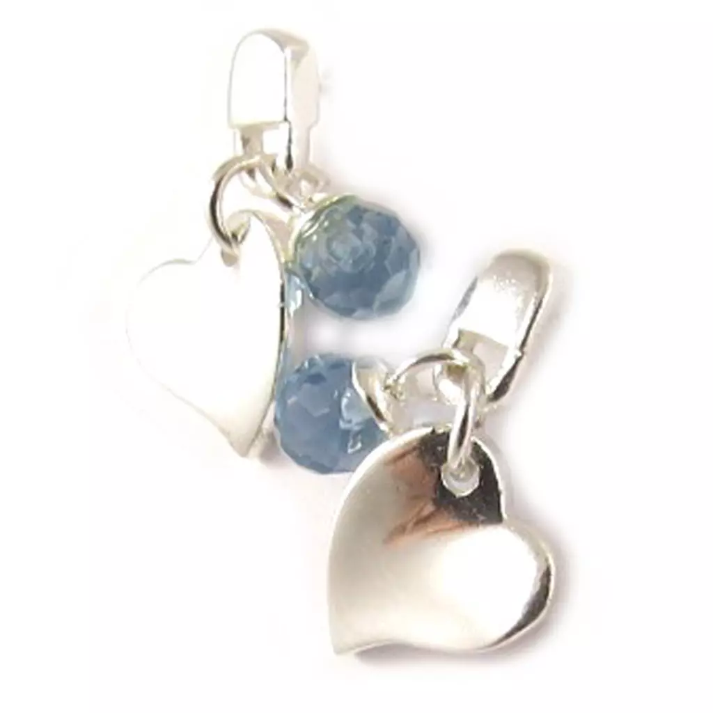les trésors de lily Boucles Argent 'Sweet Heart' Turquoise argenté 15x7 mm [C7563]