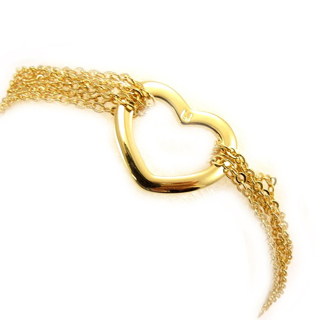 Bracelet Plaqué Or \'Love Love\' doré - 18x15 mm - [D7943]