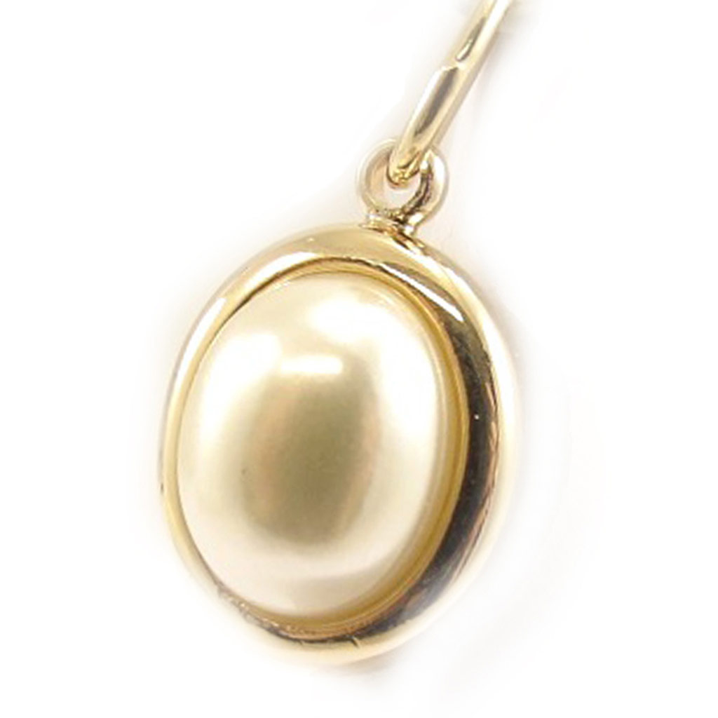 Pendentif Plaqué Or \'Anna\' blanc doré - 10x12 mm - [D7972]