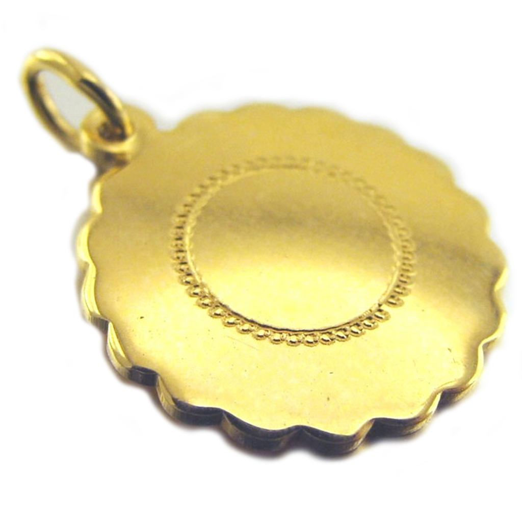 Médaille Plaqué Or \'Innocence\' Vierge doré - 16 mm - [D9537]