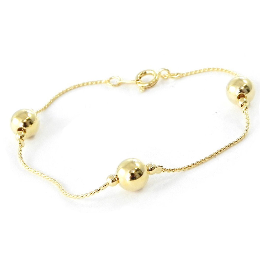 Bracelet Plaqué Or \'Chorégraphie\' doré - 8 mm - [F6695]