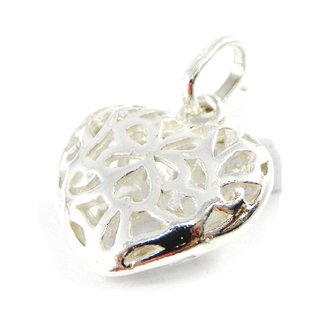 Pendentif Argent \'Love Chorégraphie\' argenté - 16x16 mm - [G1601]