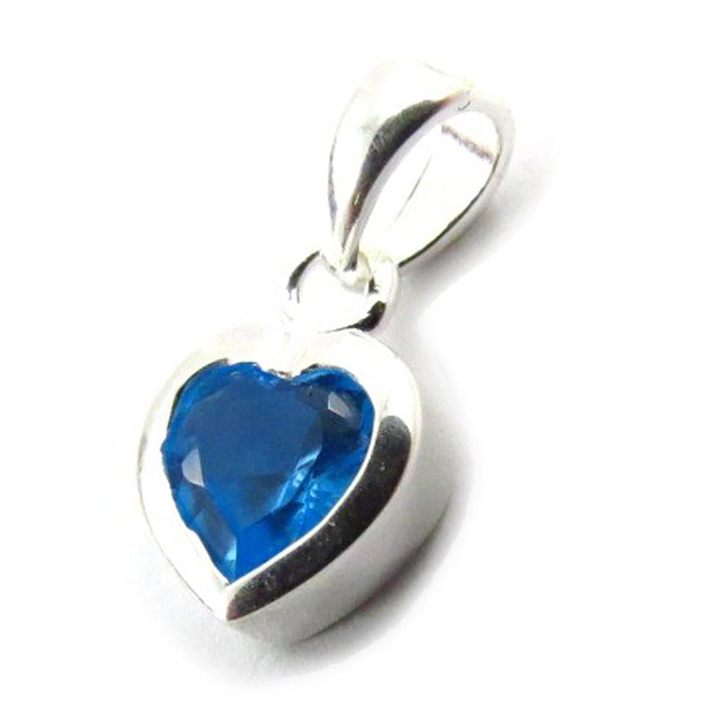 Pendentif Argent \'Love\' turquoise argenté - 4x7 mm - [G1631]
