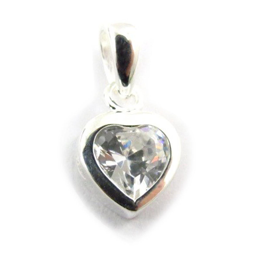 Pendentif Argent \'Love\' blanc argenté - 4x7 mm - [G1633]