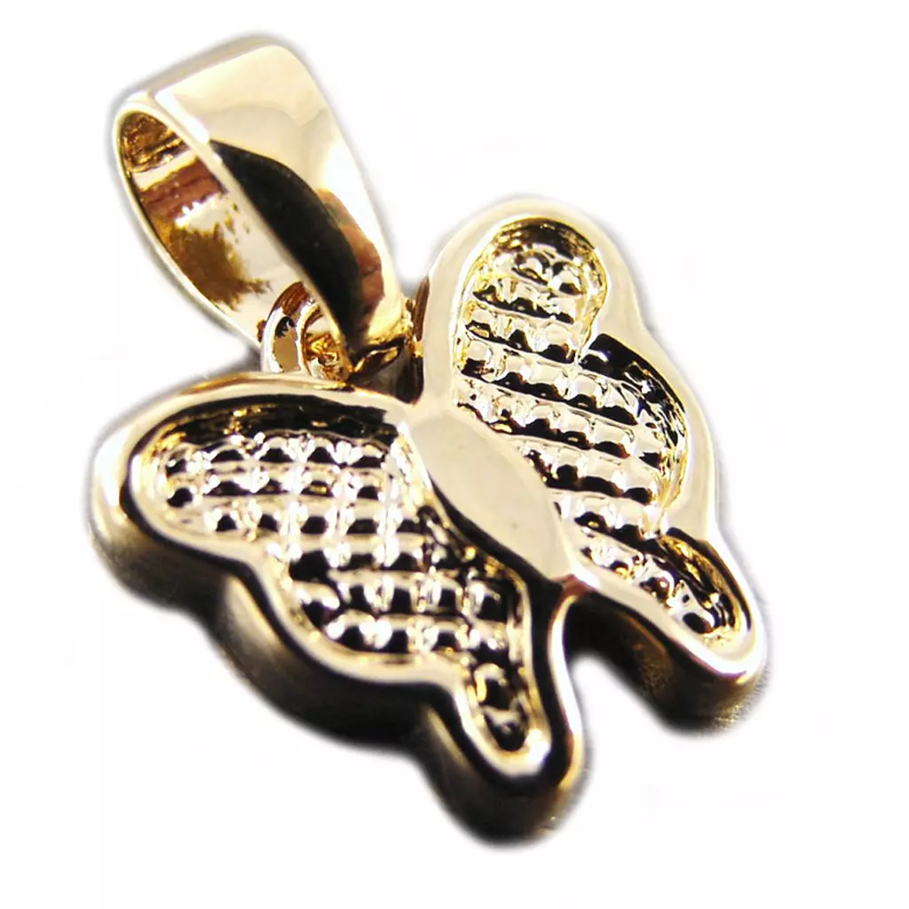 les trésors de lily Pendentif Plaqué Or 'Papillon' doré 10x10 mm [G1694]