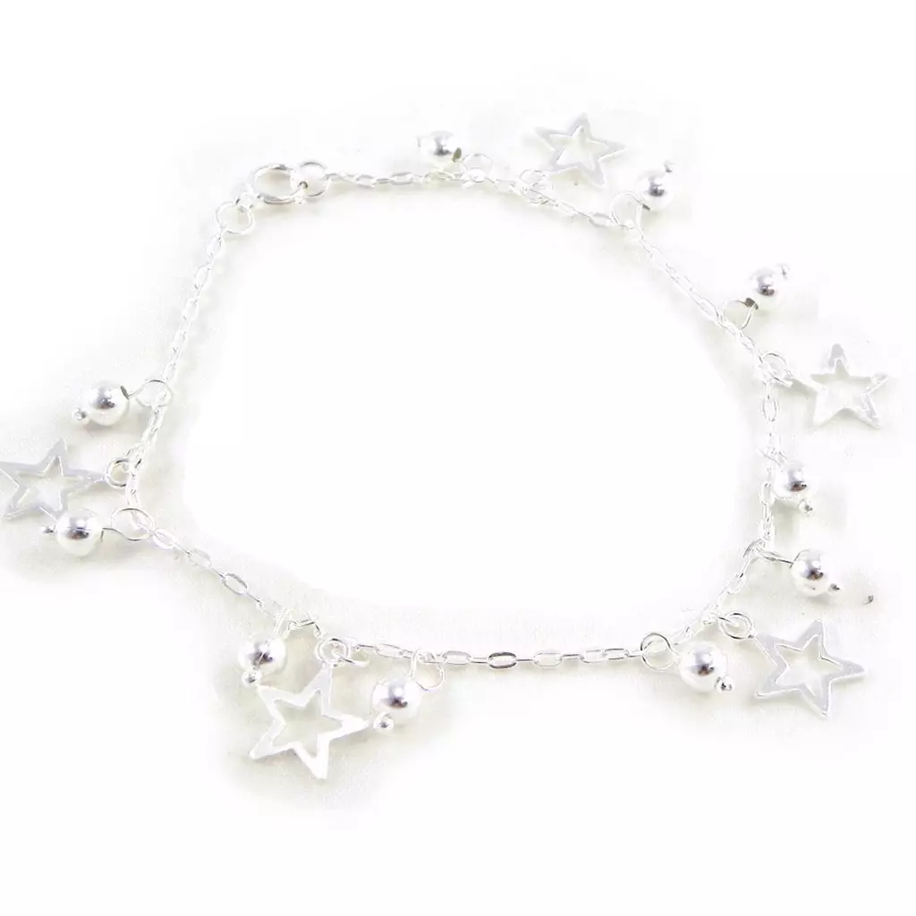les trésors de lily Bracelet Argent 'Chorégraphie' étoiles 15 mm [G1737]