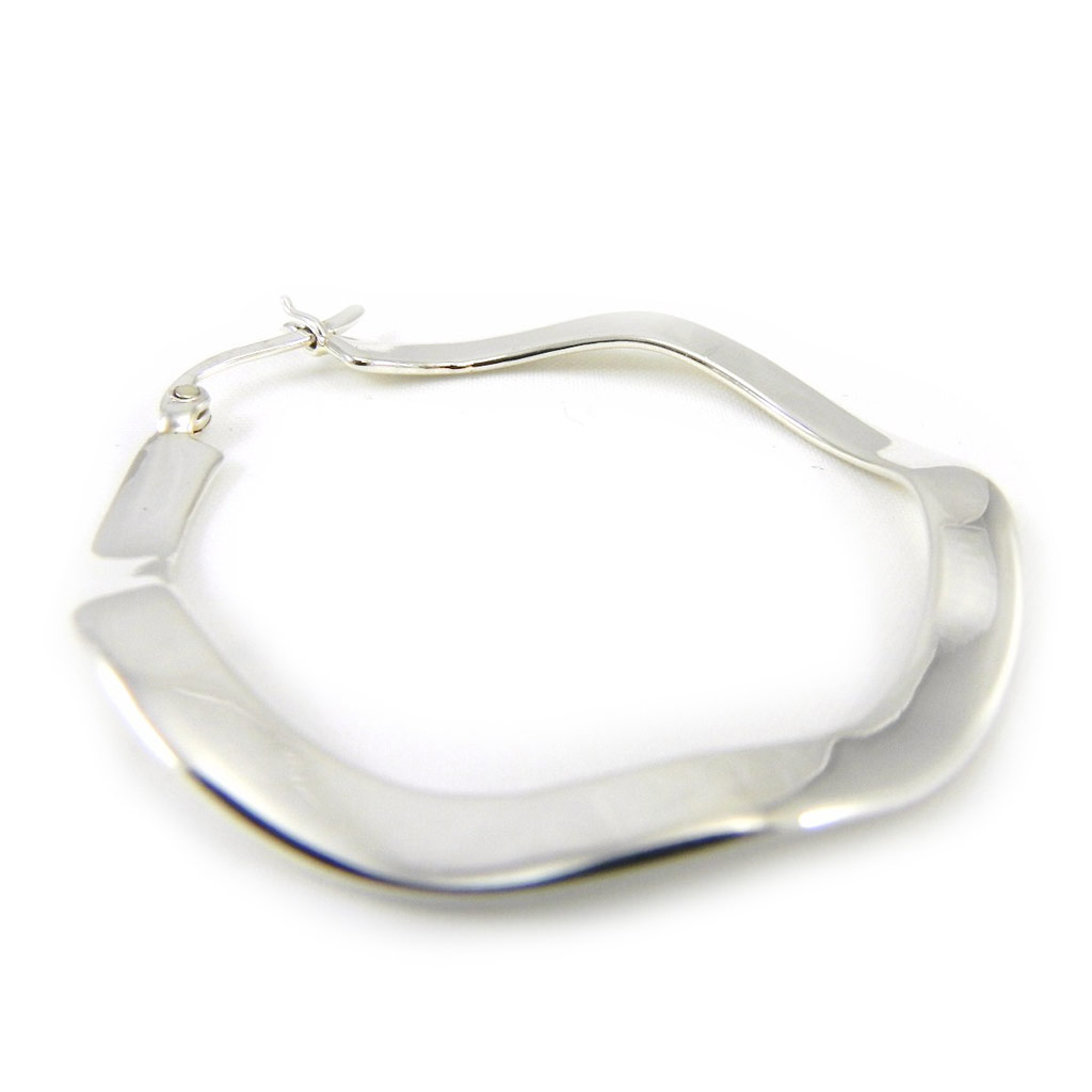 Créoles Argent \'Lola\' - 4 cm 4 mm - [G2081]