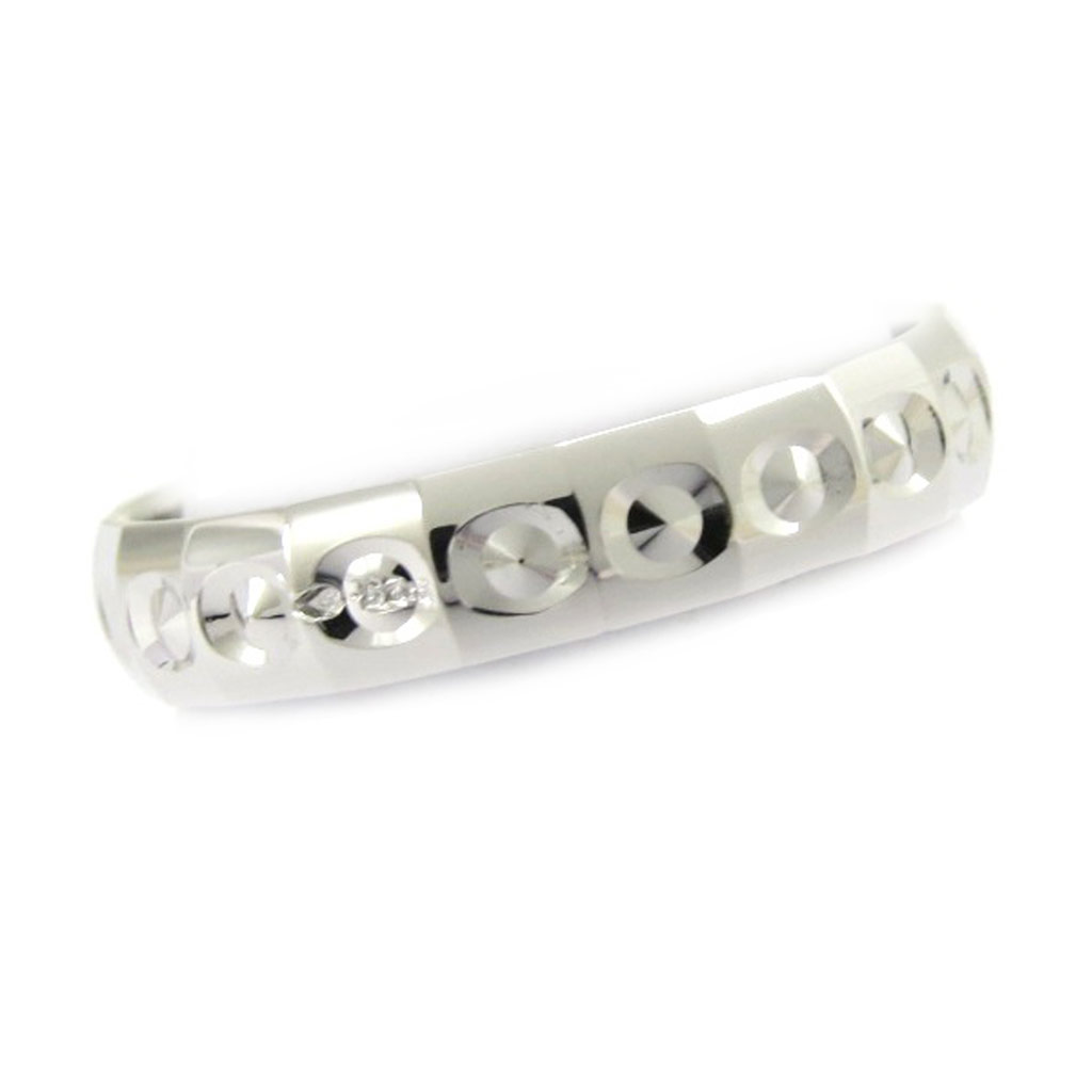 Alliance Argent \'Lien d\'Amour\' argenté (rhodié) - 4 mm - [G7598]