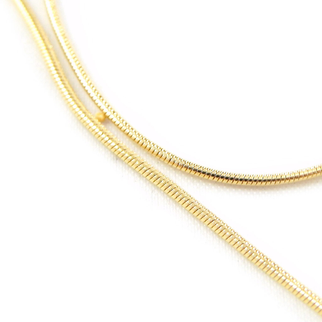 Chaine Plaqué Or \'Serpent\' doré - 40 cm 1 mm - [H0397]