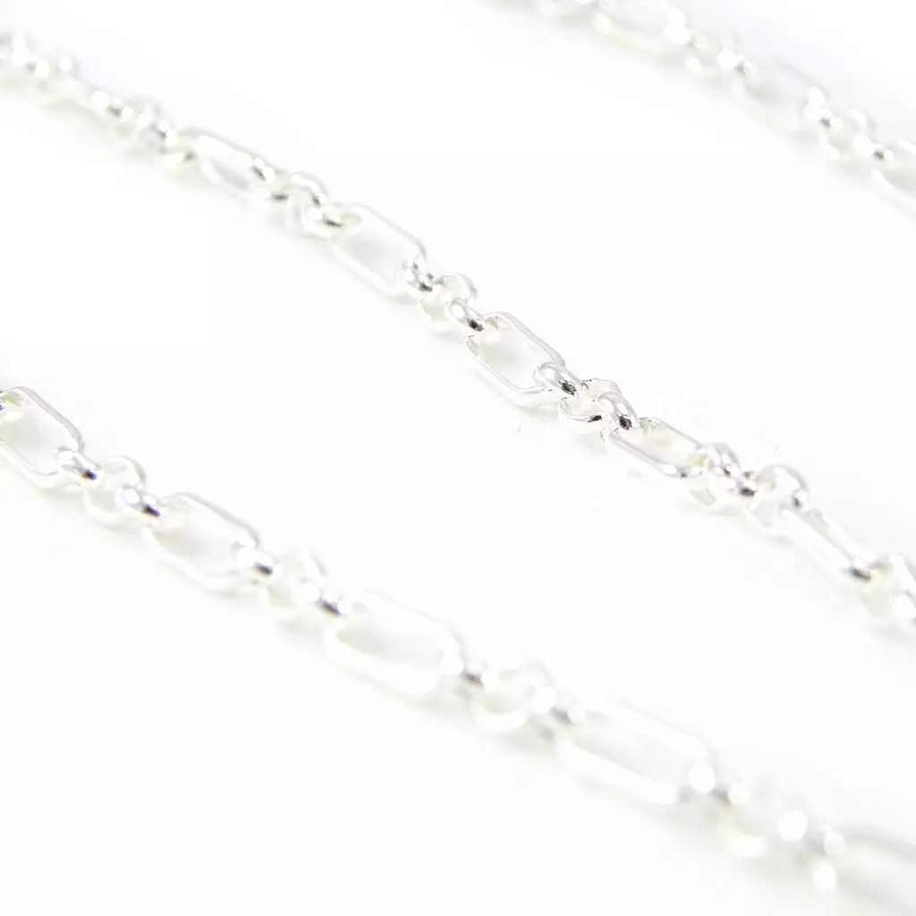 les trésors de lily Chaine Argent 'Forçat Fantaisie' 45 cm 2 mm [H0423]