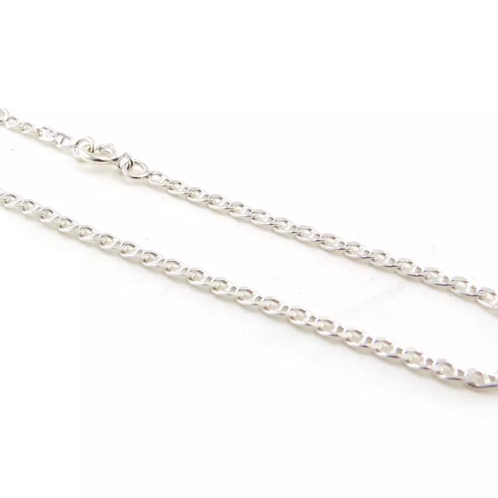 les trésors de lily Chaîne Cheville Argent 'Marine' argenté 2 mm [J0128]