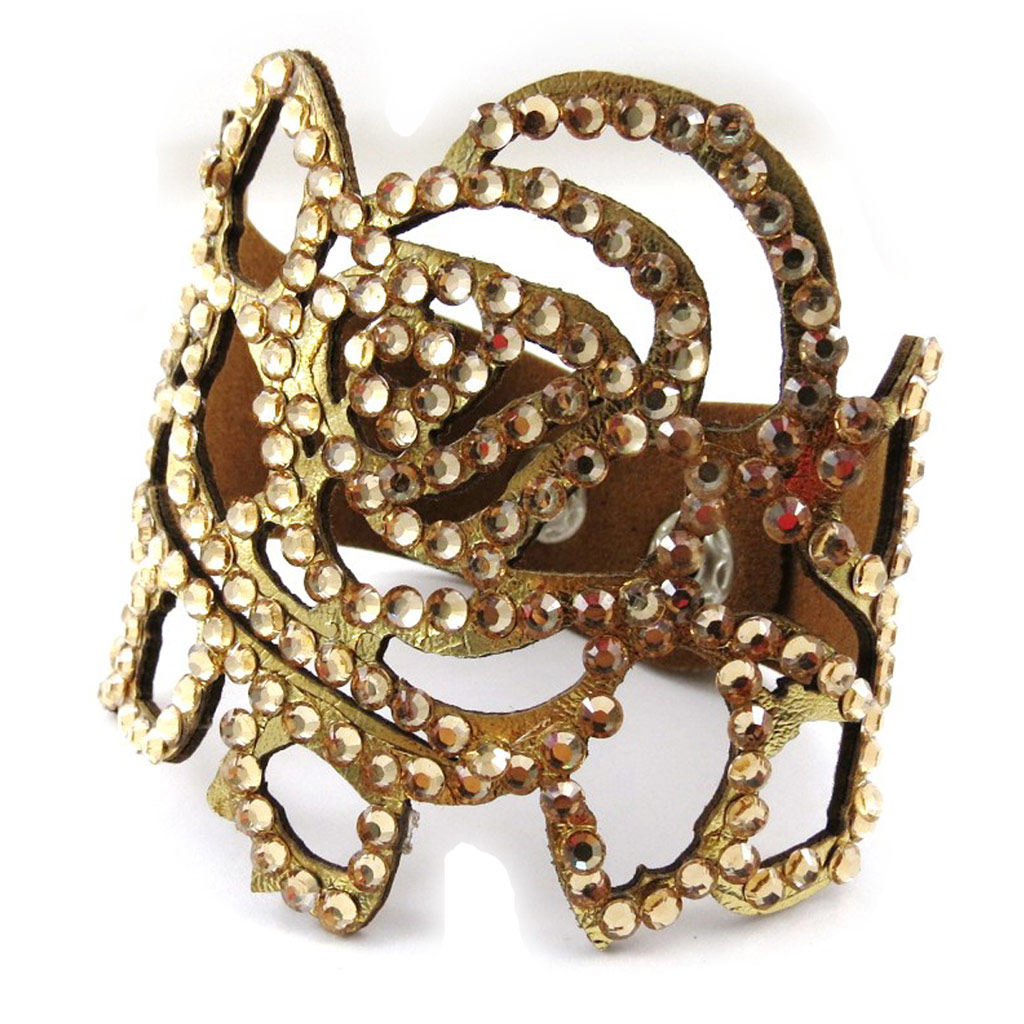 Bracelet Créateur \'Sissi\' doré - [J1158]