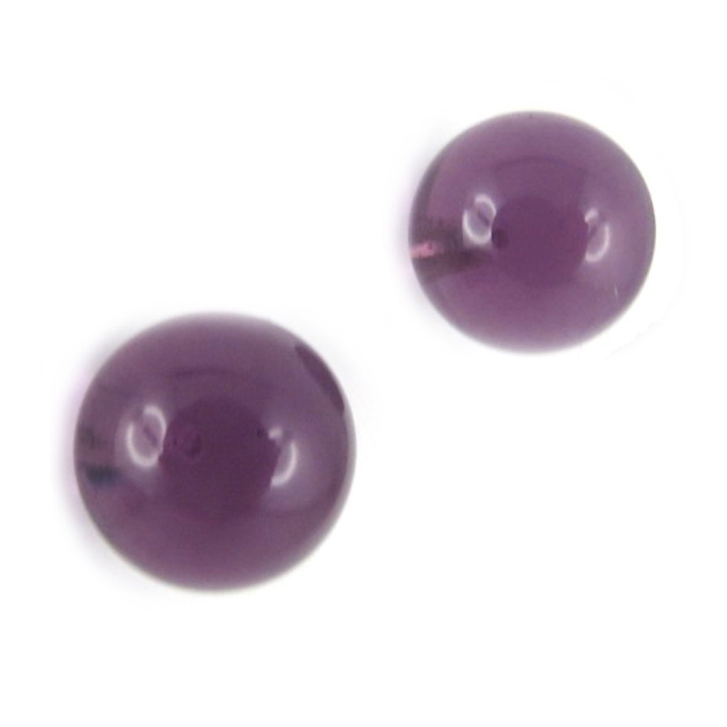 Boucles argent \'Mineralia\' améthyste - 10 mm - [K9632]
