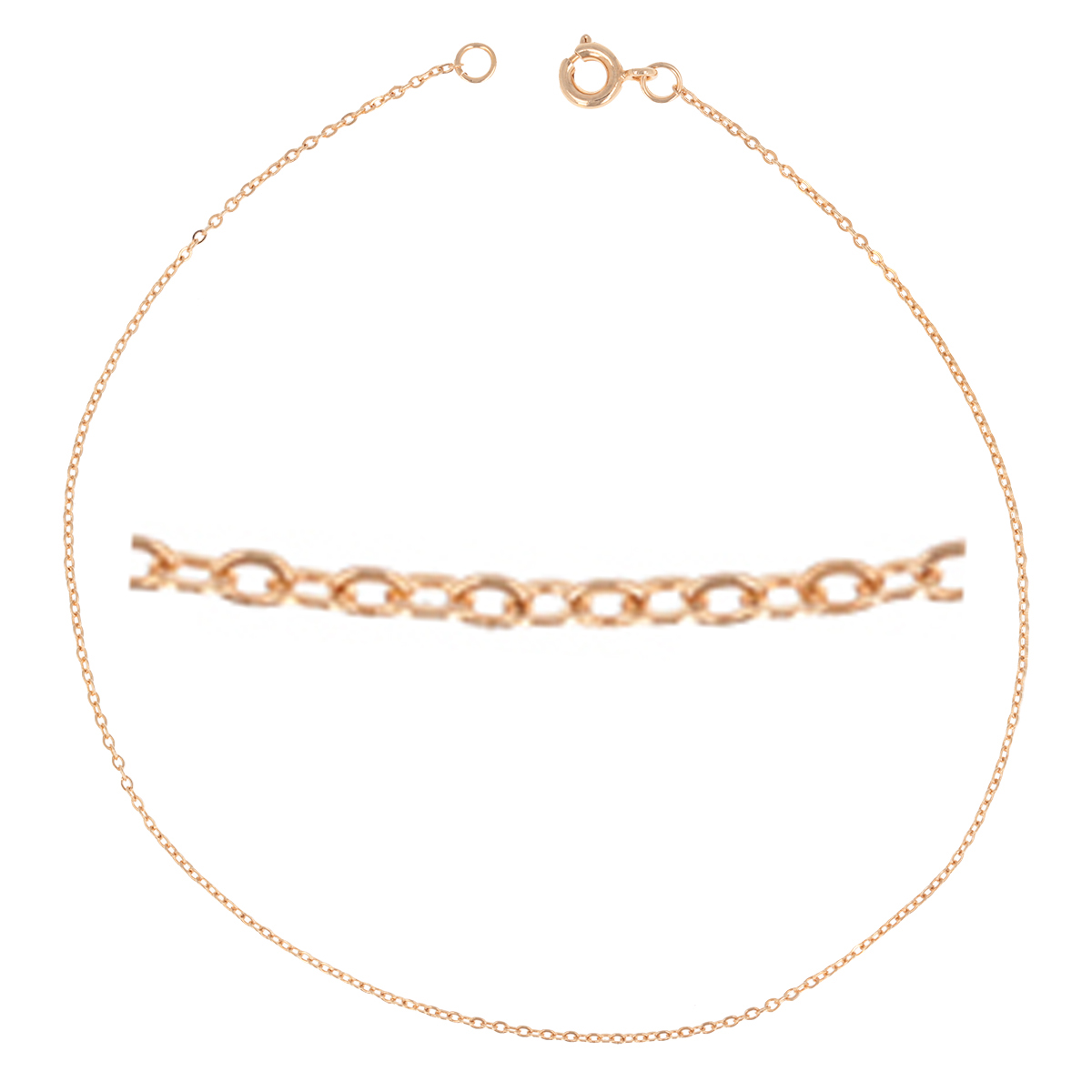 Bracelet Plaqué Or \'Maille Forçat\' doré - 18 cm 1 mm - [R7208]