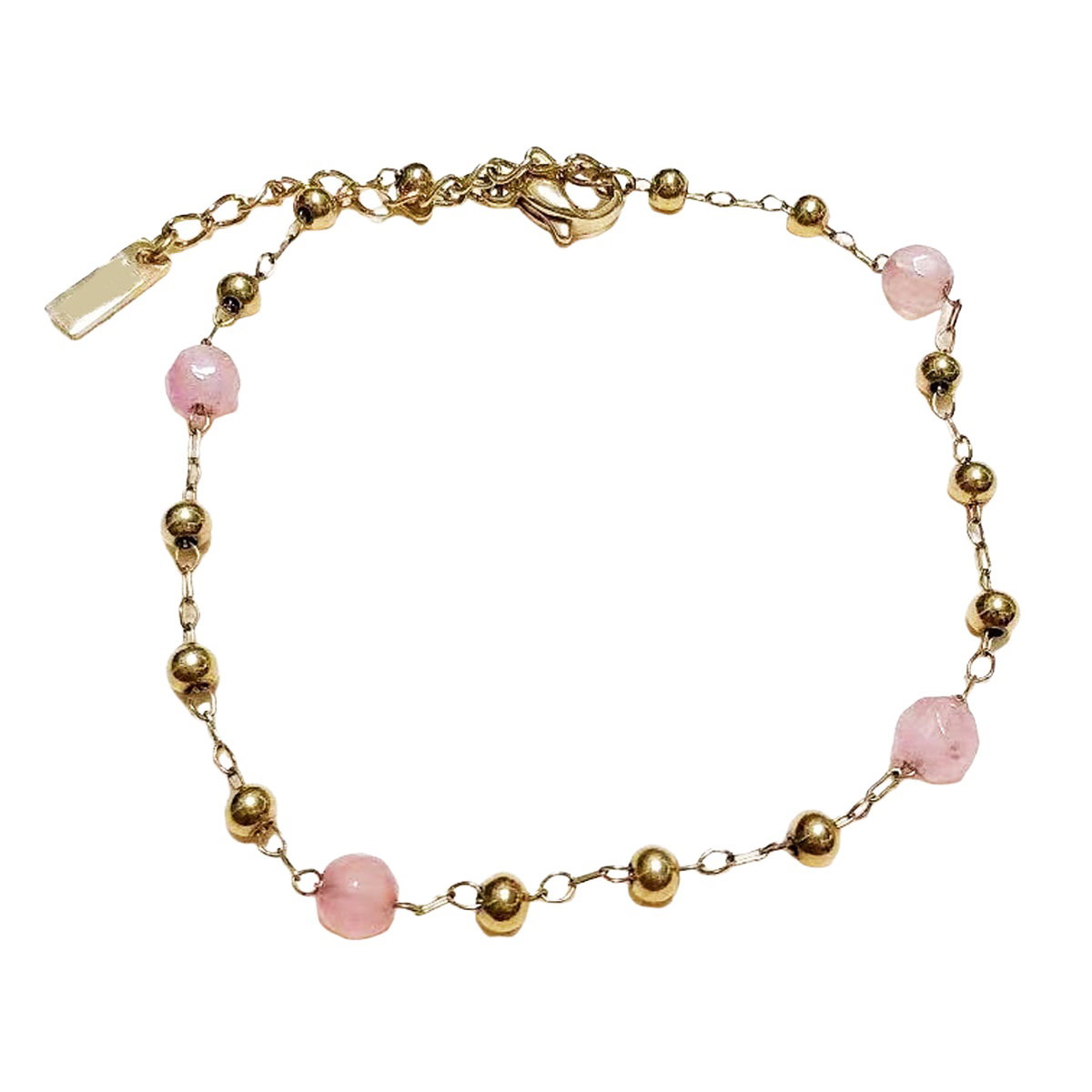 Bracelet créateur Acier \'Cléopatra\' rose doré - 4 mm - [R6376]
